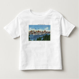 T-shirt Pour Les Tous Petits Vue du Steamer Hendrick Hudson