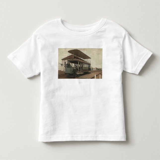 T-shirt Pour Les Tous Petits Vue d'un funiculaire de double Decker (Devant)