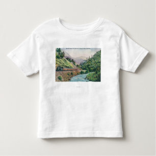 T-shirt Pour Les Tous Petits Vue d'un train allant à la vallée de Yosemite
