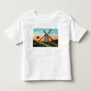 T-shirt Pour Les Tous Petits Vue d'un vieux moulin à vent