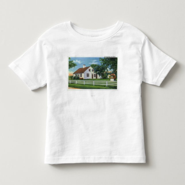 T-shirt Pour Les Tous Petits Vue d'une vieille maison de Cape Cod (Devant)