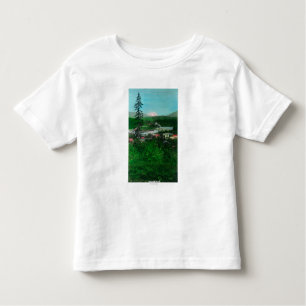 T-shirt Pour Les Tous Petits Vue éloignée de crête et de ville de glacier