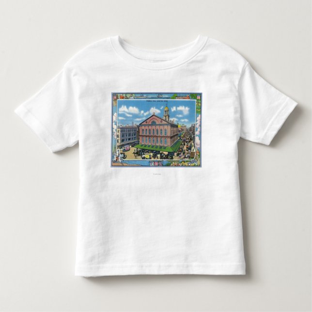 T-shirt Pour Les Tous Petits Vue extérieure de Faneuil Hall # 3 (Devant)