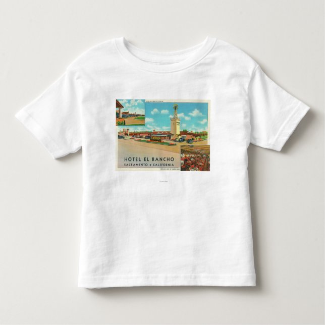 T-shirt Pour Les Tous Petits Vue extérieure de l'EL Rancho d'hôtel (Devant)
