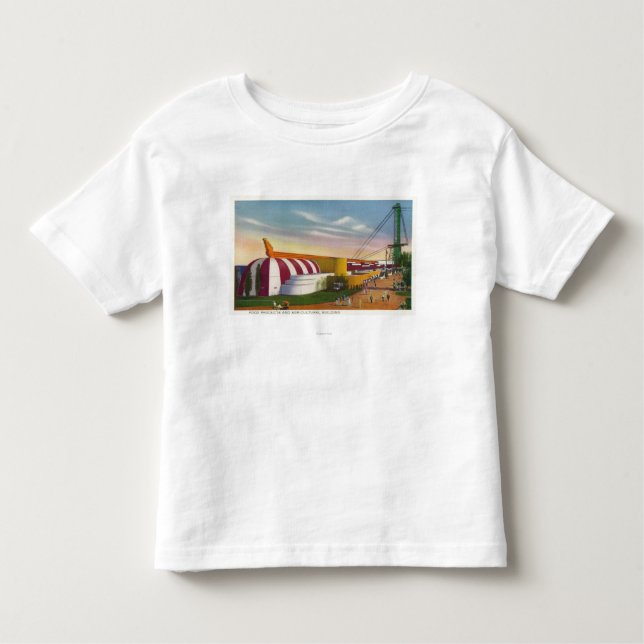 T-shirt Pour Les Tous Petits Vue extérieure de nourriture et de bâtiment (Devant)