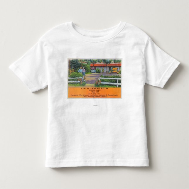 T-shirt Pour Les Tous Petits Vue extérieure de nouveau motel d'EL Rancho (Devant)