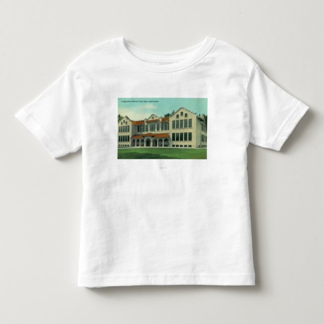 T-shirt Pour Les Tous Petits Vue extérieure d'école de Longfellow (Devant)