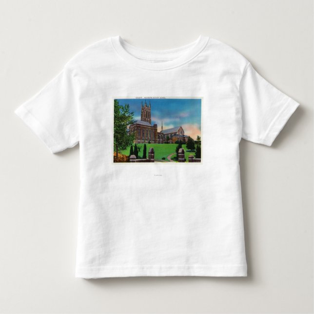 T-shirt Pour Les Tous Petits Vue extérieure d'école d'instruction religieuse de (Devant)
