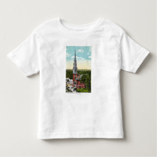 T-shirt Pour Les Tous Petits Vue extérieure d'église de rue de parc