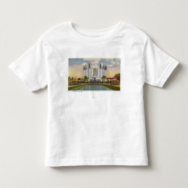 T-shirt Pour Les Tous Petits Vue extérieure du bâtiment de voyage (Devant)