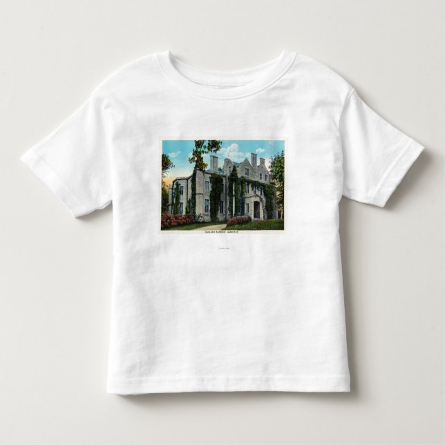 T-shirt Pour Les Tous Petits Vue extérieure du manoir d'Oakland (Devant)