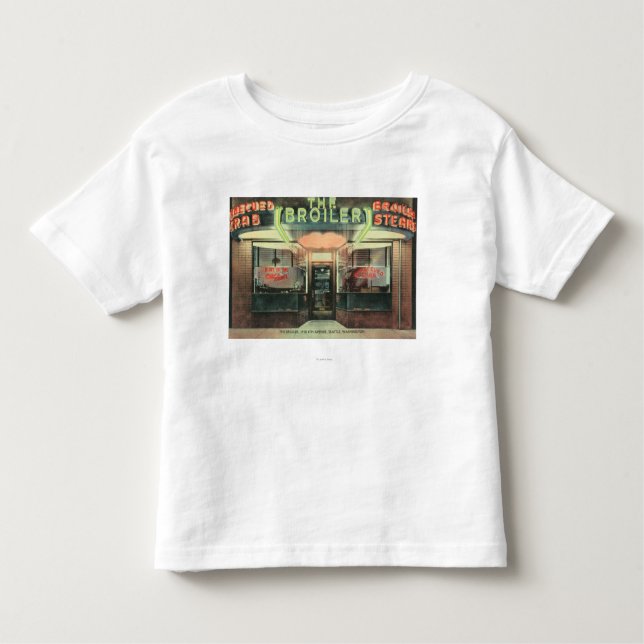 T-shirt Pour Les Tous Petits Vue extérieure du restaurant de grilleur (Devant)