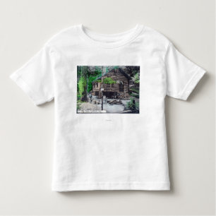 T-shirt Pour Les Tous Petits Vue extérieure d'un rondin CabinCazadero, CA