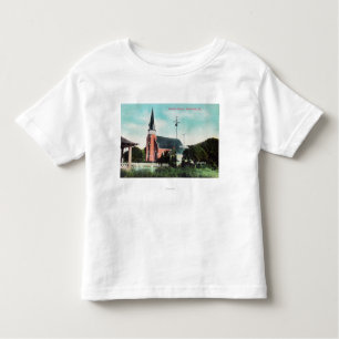 T-shirt Pour Les Tous Petits Vue extérieure d'une église catholique