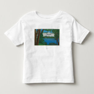 T-shirt Pour Les Tous Petits Vue historique de bâtiment et de lac de parc du