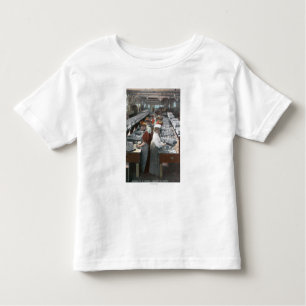T-shirt Pour Les Tous Petits Vue intérieure des travailleurs saumonés de