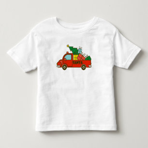 T-shirt Pour Les Tous Petits Vue latérale du camion père Noël Joyeux Noël