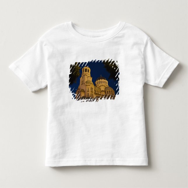T-shirt Pour Les Tous Petits Vue nocturne de la cathédrale Alexandre Nevski (Devant)