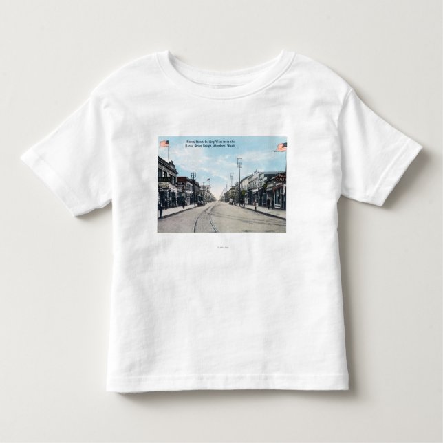 T-shirt Pour Les Tous Petits Vue occidentale de rue de héron de pont (Devant)