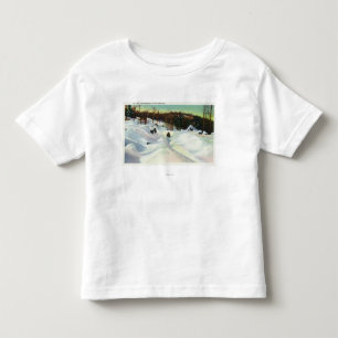 T-shirt Pour Les Tous Petits Vue olympique de course de bobsleigh sur Mt. Van