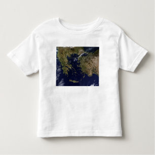 T-shirt Pour Les Tous Petits Vue satellite de la Grèce et de la Turquie