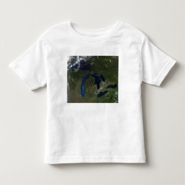 T-shirt Pour Les Tous Petits Vue satellite des Grands Lacs (Devant)