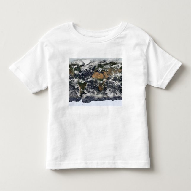 T-shirt Pour Les Tous Petits Vue satellite détaillée de la Terre (Devant)