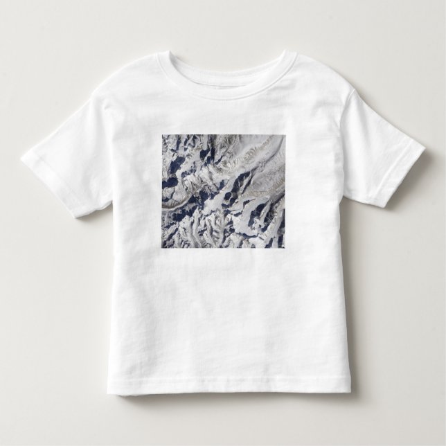 T-shirt Pour Les Tous Petits Vue satellite d'un glacier himalayen (Devant)