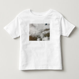 T-shirt Pour Les Tous Petits Vue satellite d'une tempête grave d'hiver