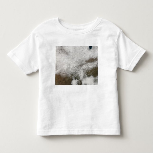 T-shirt Pour Les Tous Petits Vue satellite d'une tempête hivernale sévère (Devant)