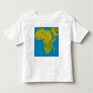 T-shirt Pour Les Tous Petits Vue topographique de l'Afrique