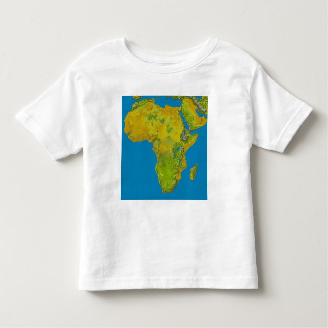T-shirt Pour Les Tous Petits Vue topographique de l'Afrique (Devant)