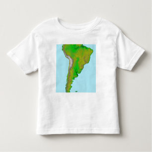 T-shirt Pour Les Tous Petits Vue topographique de l'Amérique du Sud