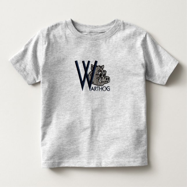 T-shirt Pour Les Tous Petits W est pour Warthog (Devant)