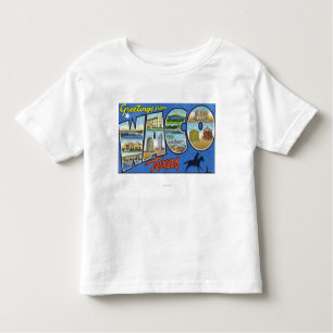 T-shirt Pour Les Tous Petits Waco, lettre ScenesWaco, TX de TexasLarge