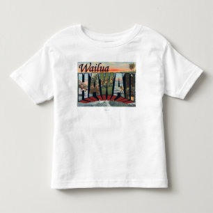 T-shirt Pour Les Tous Petits Wailua, lettre ScenesWailua, HI de HawaiiLarge
