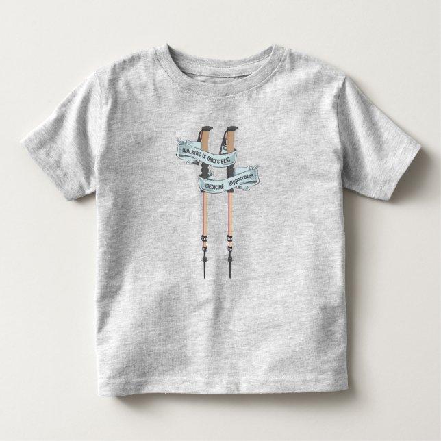 T-shirt Pour Les Tous Petits walking is the best medic Hippocrates hiking pulse (Devant)