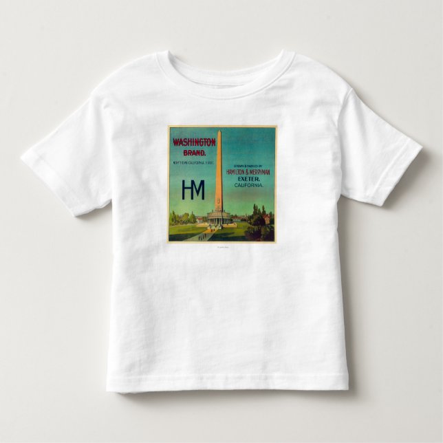 T-shirt Pour Les Tous Petits Washington LabelExeter orange, CA (Devant)