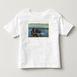 T-shirt Pour Les Tous Petits Washington - vue des pêcheurs attrapant un saumon
