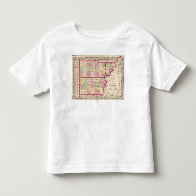 T-shirt Pour Les Tous Petits Wayne, Edwards, Wabash, Hamilton, comtés blancs (Devant)