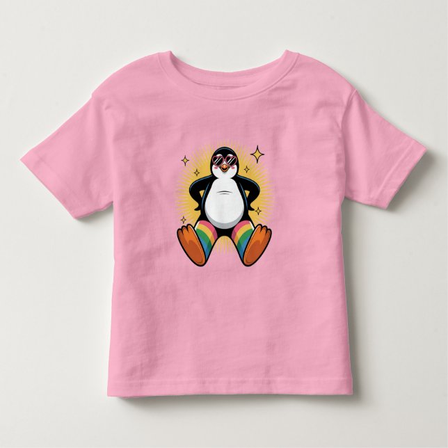T-shirt Pour Les Tous Petits Whimsical Penguin Caroon (Devant)