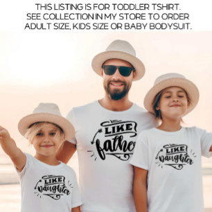 T-shirt Pour Les Tous Petits White Daddy et moi à jumeler père fille