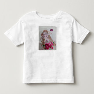 T-shirt Pour Les Tous Petits white t-shrit half sleves with gril lots of flower