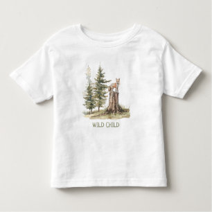 T-shirt Pour Les Tous Petits WiILD ENFANT Forêt Forêt de bois Fox bébé bébé béb