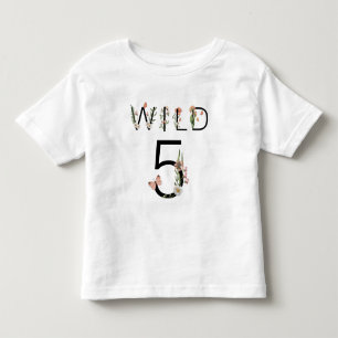 T-shirt Pour Les Tous Petits Wild 5 Fleurs sauvages 5e anniversaire