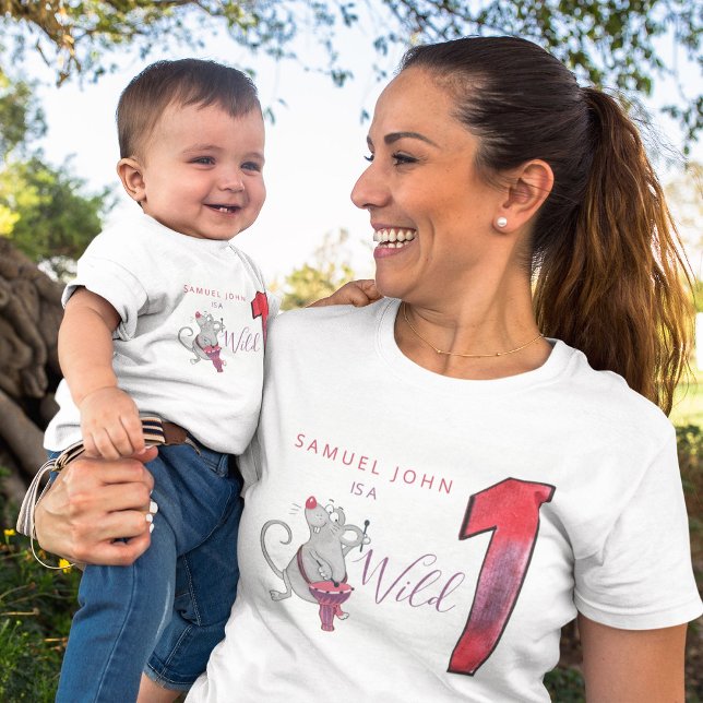 T-shirt Pour Les Tous Petits Wild One garçon premier anniversaire drôle de pers (Créateur téléchargé)