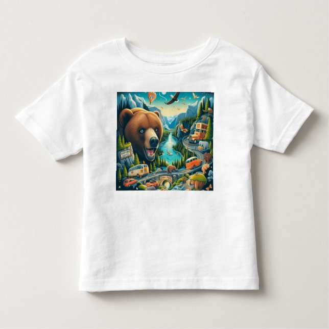 T-shirt Pour Les Tous Petits "Wild Roads Adventure" (Devant)