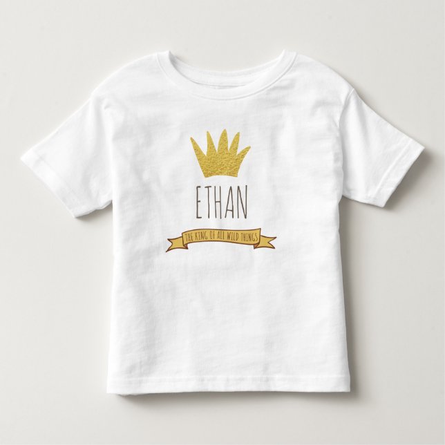 T-shirt Pour Les Tous Petits Wild Things Gold Crown Anniversaire T Shirt Boy (Devant)