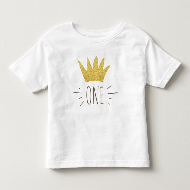 T-shirt Pour Les Tous Petits Wild Things Gold Crown Anniversaire T Shirt Boy (Devant)