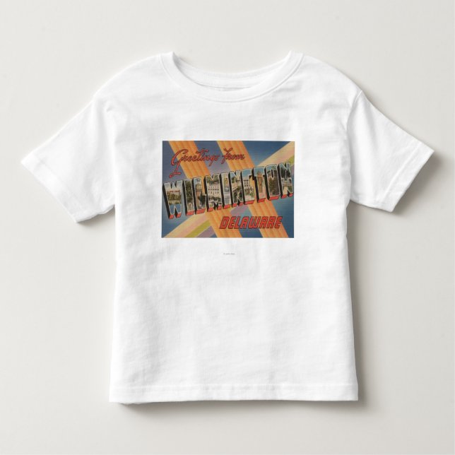 T-shirt Pour Les Tous Petits Wilmington, Delaware - grandes scènes de lettre (Devant)